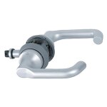 Hoppe - serrure tubulaire � b�quille bec - de - cane � fleur hcs� paris finition argent mat