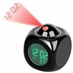 Horloge digitale de projection silencieux led reveille - matin 12 / 24h r�veil projection plafond commande ...