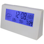 Horloge m�t�o lcd avec affichage de la temp�rature et de l'humidit�, r�veil et fonction snooze, horloge ...