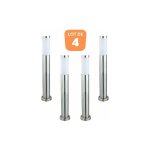 Lot de 4 potelets horoz electric defne - 5 - inox
