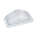 Hublot rectangulaire blanc 60w (eq. 12w flc - 8w led) ip54 e27 dim. 265x130x100mm