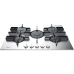 Hotpoint ftghl 751 d / ix / ha table de cuisson encastrable en acier 75 cm gaz 5 feux