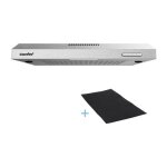 Comfee - hotte aspirante casquette visi�re - 60cm - 3 vitesses - �vacuation et recyclage - led lampe ...