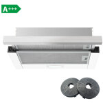 Hotte aspirante encastrable 60 cm ? filtre t�lescopique ? d�bit 400 m� / h ? classe a + + + ? �clairage ...
