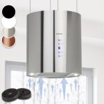 Klarstein - hotte aspirante d'lot barett 35cm recirculation 558 m / h led filtre  charbon actif