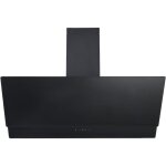 Respekta - hotte d'aspiration incline hotte murale sans tte verre 90 cm noir led