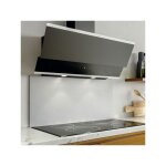 Hotte cuisine verticale silverline luko verre tremp noir 90 cm