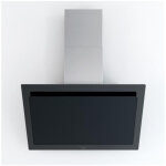 Hotte d�corative inclin�e 90cm 467m3 / h verre noir - novy - 7830