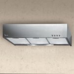 Baraldi - hotte quadra cm. 60 - inox - 270 m3 / h - filtre � charbon inclus