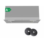 Hotte groupe filtrant 60cm 650m3 / h a + + + avec filtre au charbon hotte encastrable inox cd6926as - ...