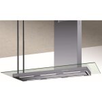 Baraldi - hotte elea isola style avec vitre cm. 146 droite - noire - 800 m3 / h