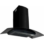 Hotte murale acier inoxydable 756 m� / h 90 cm noir