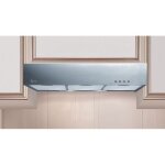 Baraldi - hotte quadra cm. 90 - inox - 270 m3 / h - filtre  charbon inclus