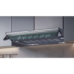 Baraldi - hotte thema cm. 80 - inox, noir - 380 m3 / h