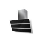 Hotte verticale incline steelmax 800mm inox / verre noir - classe b - d faber 5513357