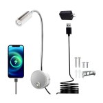 Houhence - 3w lampe de chevet murale led avec interrupteur tactile dimmable et port de charge usb, liseuse ...