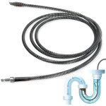 Houhence - tige spirale de nettoyage de canalisations 10 mm de diam�tre x 3 m, d�boucheur wc, nettoyeur ...