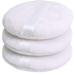 Houppette � poudre ronde de 7. 5cm ultra douce lavable r�utilisable grande en velours pour le visage ...