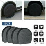 Housses de pneu de roue de secours imperm�ables pour caravane noir l lot de 4 protections anticorrosion ...