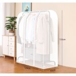 Housse semi - transparente pour tringle � v�tements avec fermeture �clair solide et poche � documents ...