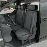 Housse de si�ge auto sur mesure pour peugeot bipper, citroen nemo, fiat fiorino ? simili cuir gris ? ...