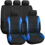 Housses de si�ge auto universel bleu + le noir, accessoires pour int�rieur de voiture, coussin de si�ge ...