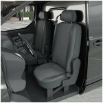 Housse de si�ge auto / utilitaire - sur mesure pour renault kangoo 2 (d�s 01 / 2008) 2 si�ges + accoudoir ...