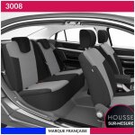 Housses de si�ge sur mesure pour 3008 (de 10 / 2016 � 11 / 2020) housse voiture / auto d'int�rieur jeu ...