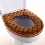 Deesse shop - housse de si�ge de toilette, coussin de salle de bain doux et chaud lavable?brun?