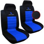 Housse de sige de voiture universelle pour 2 siges, noir bleu - woltu