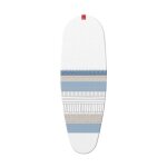 Housse table � repasser premium clip - 130 x 47 cm - blanc, gris et bleu rayen
