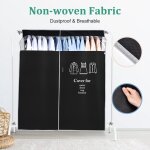 Housse de v�tement penderie longue 110x 120 cm anti poussi�re respirant housses de portant vetement avec ...