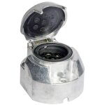 Hp autozubeh�r 28431 prise femelle pour remorque [prise femelle 7 p�les - prise m�le 7 p�les] aluminium ...