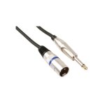 Hq power - cable professionnel xlr. xlr male vers jack mono 6. 35mm (1. 5m) pac116 - 1 ri1744