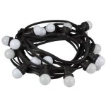 Hq - power guirlande lumineuse, 20 ampoules led, blanc chaud, e27, pour intrieur et extrieur, 11 m
