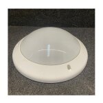 Hublot extrieur fluo 18w  309mm blanc antivandale detection hf avec lampe 4000k 1200lm g24q - 2 ip55 ...