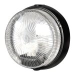 Hublot d'ext�rieur rond 60w ip44 ? alimentation 230v ? plastique noir avec diffuseur en verre ? installation ...