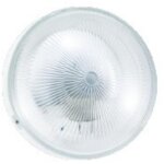 Hublot rond en verre �22, 5x10, 5cm e27 ip44 blanc - zenitech