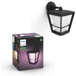 Philips hue white & color ambiance applique murale descendante econic en aluminium, noir, fonctionne ...