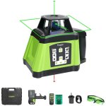 Huepar - kit de niveau laser rotatif autonivelant vert points d'aplomb horizontal et vertical / haut ...