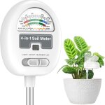 Humidim�tre du sol, testeur de ph du sol 4 en 1, humidit� du sol / lumi�re / nutriments / ph - m�tre ...