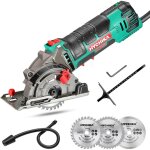 Hychika - scie circulaire 500w mini scie circulaire, 4500rpm, profondeur de coupe: 0 - 25mm, moteur en ...