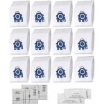 Hyclean 3d fjm sac d'aspirateur pour miele (12 sacs, 2 filtre pour moteur, 2 filtre �vacuation) sac d'aspirate ...