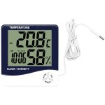 Hygrom�tre - thermom�tre num�rique htc - 2, moniteur temp�rature int�rieure / ext�rieure, jauge humidit�, ...