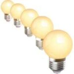 Hyy ar - lot de 5 ampoules led e27 blanc chaud sp�cial ext�rieur - pack5eegrlp