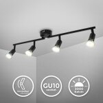 B. k. licht - i barre de spots i spots plafond orientables i 4 ampoules led 2, 9 w gu10 incluses i lumi�re ...