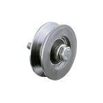Roue de porte coulissante  gorge v - ibfm argent 80 300 80 galvanis