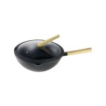 Wok avec couvercle verre 30cm ibili 404230