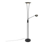 Ibiza - led dimmable lampadaire avec lampe de lecture variateur inclus - 1 lumi�re - h 180 cm - noir ...