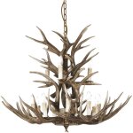 Ideal lux - chalet - lustre  12 ampoules, brun clair, e14
